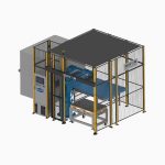 Roboterzelle zur automatisierten Bestückung von Entgratmaschinen