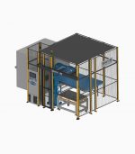 Roboterzelle zur automatisierten Bestückung von Entgratmaschinen